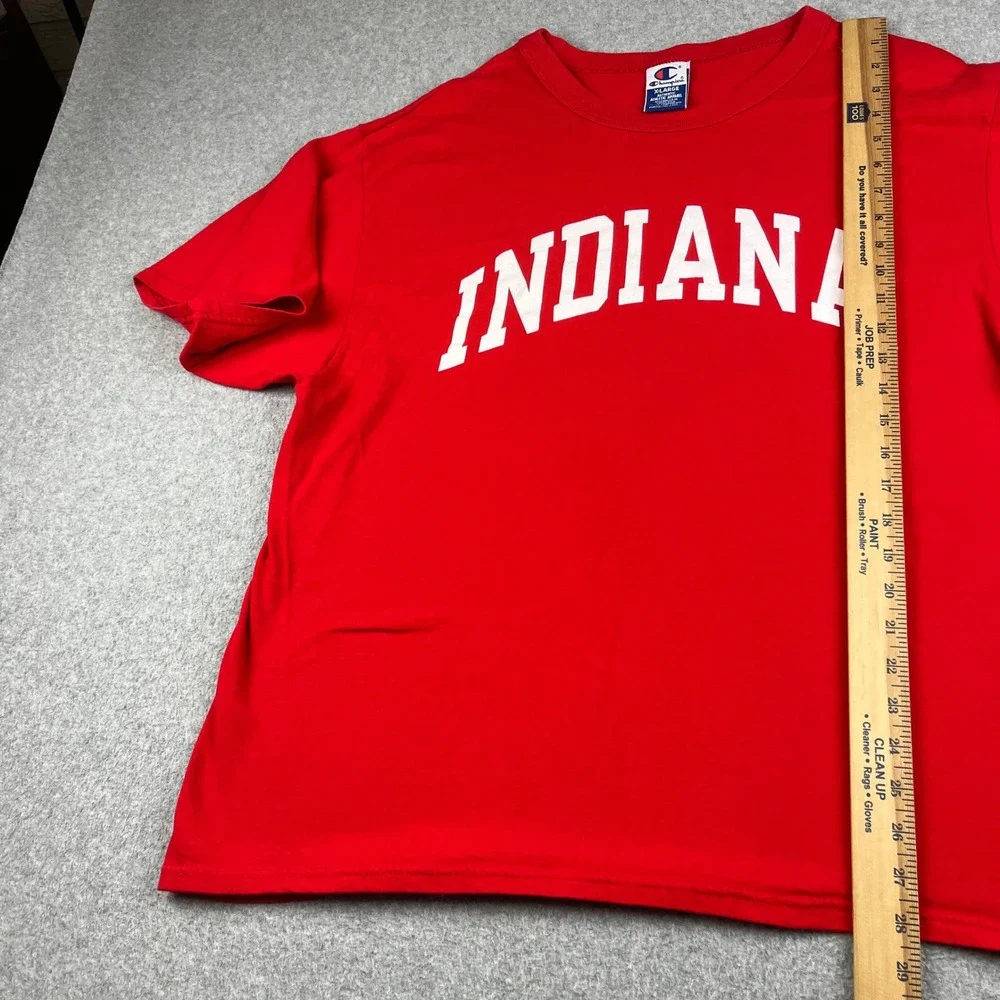 Champion Indiana University T Shirt Mens XL Red Hoosiers NCAA Collegiate Arched - Picture 5 of 6